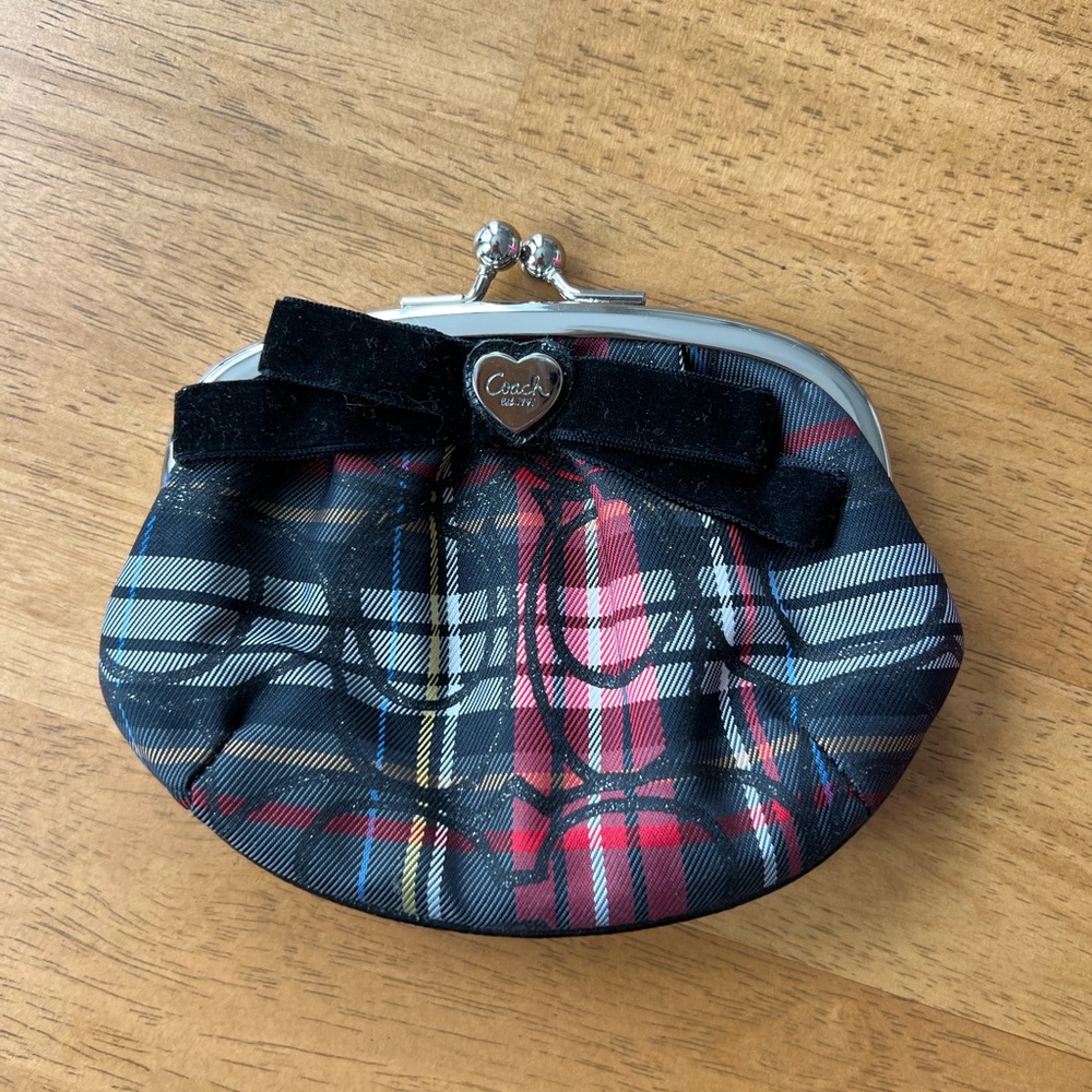 Coach Plaid Coin Purse